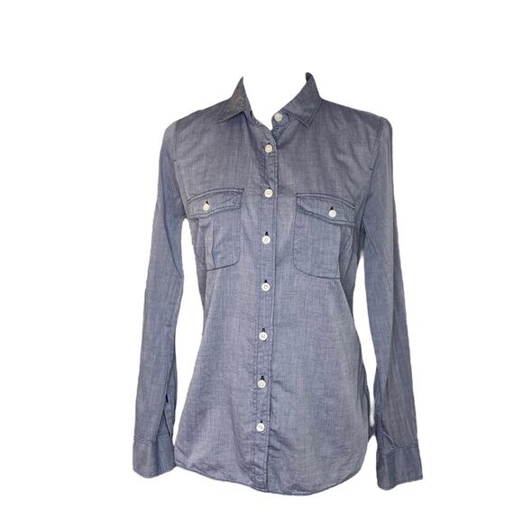 The Perfect Shirt by J.Crew - 100% Cotton Button Down with Front Patch Pockets S - Picture 1 of 7